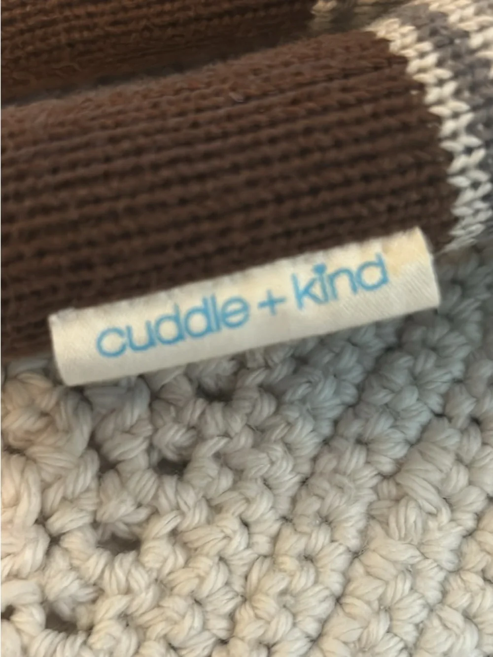 Cuddle + Kind Oliver the Bear 13” Hand Knit Doll OOS